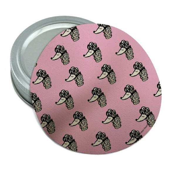Pretty Poodles Dogs Pattern Round Rubber Non-Slip Jar Gripper Lid Opener