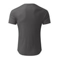 thumbnail image 5 of MIXUE Shirts For Men Summer Solid Color V Neck Short Sleeve Slim Fit Casual Pullover Tops Tshirts Activewear,Gray,XXL, 5 of 6