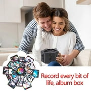 Explosion Gift Box, DIY Multi Layer Hexagon Explosion Box with Ribbon, Surprise Picture Love Boxs Exploding Photo Album for Anniversary, Birthday, Wedding Valentine's Day