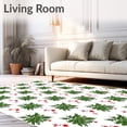 thumbnail image 2 of ODIKA 3'x5' Machine Washable Non-Slip Area Rug, Winter Pine Needle Featuring Stylized Christmas Tree and Embellishments High Traffic Rug, Green, 648431, 2 of 7
