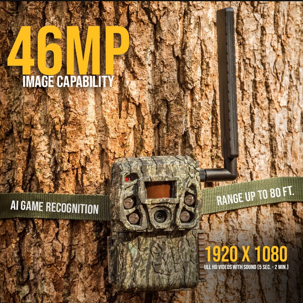 Browning Trail Camera - Defender Wireless Vision Pro HD AI 46MP (6 Pack) Bundle with Rechargeable Battery Pack and Card Reader (7 Items)