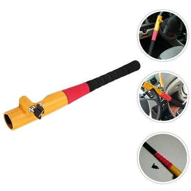 FUTUREORYY Telescopic Steering Wheel Lock Metal Yellow 1Pcs Anti