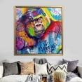 thumbnail image 5 of Abstract Canvas Art, Chimp Art, Monkey Canvas Art, Modern Artwork, Thinking Gorilla Poster, Abstract Gorilla Canvas, Canvas Wall Decor - White Framed, 5 of 6