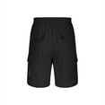 thumbnail image 3 of Short For Men Men'S Shorts With Elastic Waist Mens Cargo Shorts Elastic Waist Running Hiking Bermuda Shorts Knee Length Casual Summer Clothes with Multiple Pockets, 3 of 8