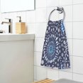 thumbnail image 3 of Yayeee 2 Pack Hand Towels for Bathroom 100% Cotton 16" x 28" Soft Absorbent Kitchen Towel, Blue Fireworks Pattern, 3 of 7