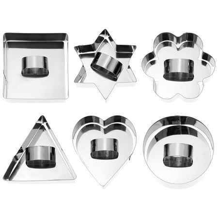 

FRCOLOR 6Pcs Portable Baking Mold Stainless Steel Cookie Cutter Biscuits Shaping Tools