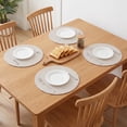 thumbnail image 3 of Unique Bargains Rustic Round Placemats 6Pcs Woven Placemats White 15x15inch, 3 of 6