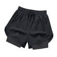 thumbnail image 2 of Pantalones cortos de entrenamiento para hombre, ropa deportiva cómoda, pantalones cortos deportivos para culturismo en la playa Negro, 2 of 8