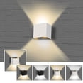thumbnail image 3 of PENGXIANG Modern LED Wall Sconce Dimmable Up Down Wall Lamp Black Bedroom Wall Sconces 12W Hallway Wall Mounted Lighting Fixtures for Stair Living Room, 3 of 6