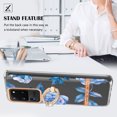 thumbnail image 2 of Allytech Floral Design Series Slim Shell Ring Holder Kickstand Shockproof Soft TPU Back Cover Cell Phone Case for Samsung Galaxy S20 Ultra,Blue Flower, 2 of 4