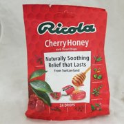 Ricola Natural Herb Cough Drops, Cherry Honey, 24ct 036602072909T158