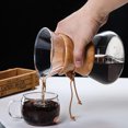thumbnail image 5 of Pour Over Coffee Maker with Reusable Stainless Steel Drip Filter, Lead-Free Borosilicate Glass Coffee Carafe with Modern Wooden Collar for Cup, 5 of 6