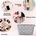 thumbnail image 3 of Picia Colorful Shark Printed Leather Travel Toiletry Bag,Cosmetic Organizer, Makeup Travel Bag, Durable Travel Pouch, Compact Toiletry Bag, Travel Accessories, 3 of 6