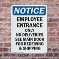 thumbnail image 4 of (2 Pack) Employee Entrance Only No Deliveries OSHA Notice Sign 7 Inch X 10 Inch Indoor / Outdoor Rust-Free Aluminum Metal Signs for Workplace, Workshop, and Construction Site, Made in, 4 of 8