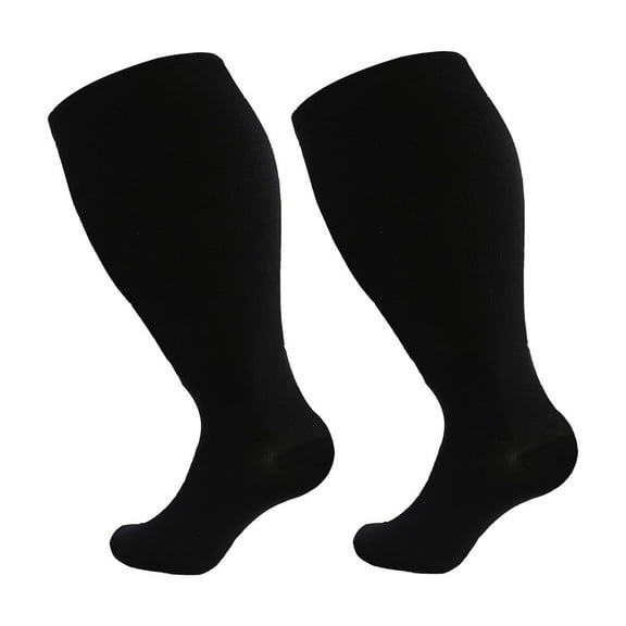 Wide Calf Compression Socks For Women And Men Circulation Plus Size Knee High Support Stockings