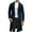 Navy, variant on Turilly Trench Coats for Men Casual Button Solid Long Sleeve Pockets Stand Collar Outwear Coat