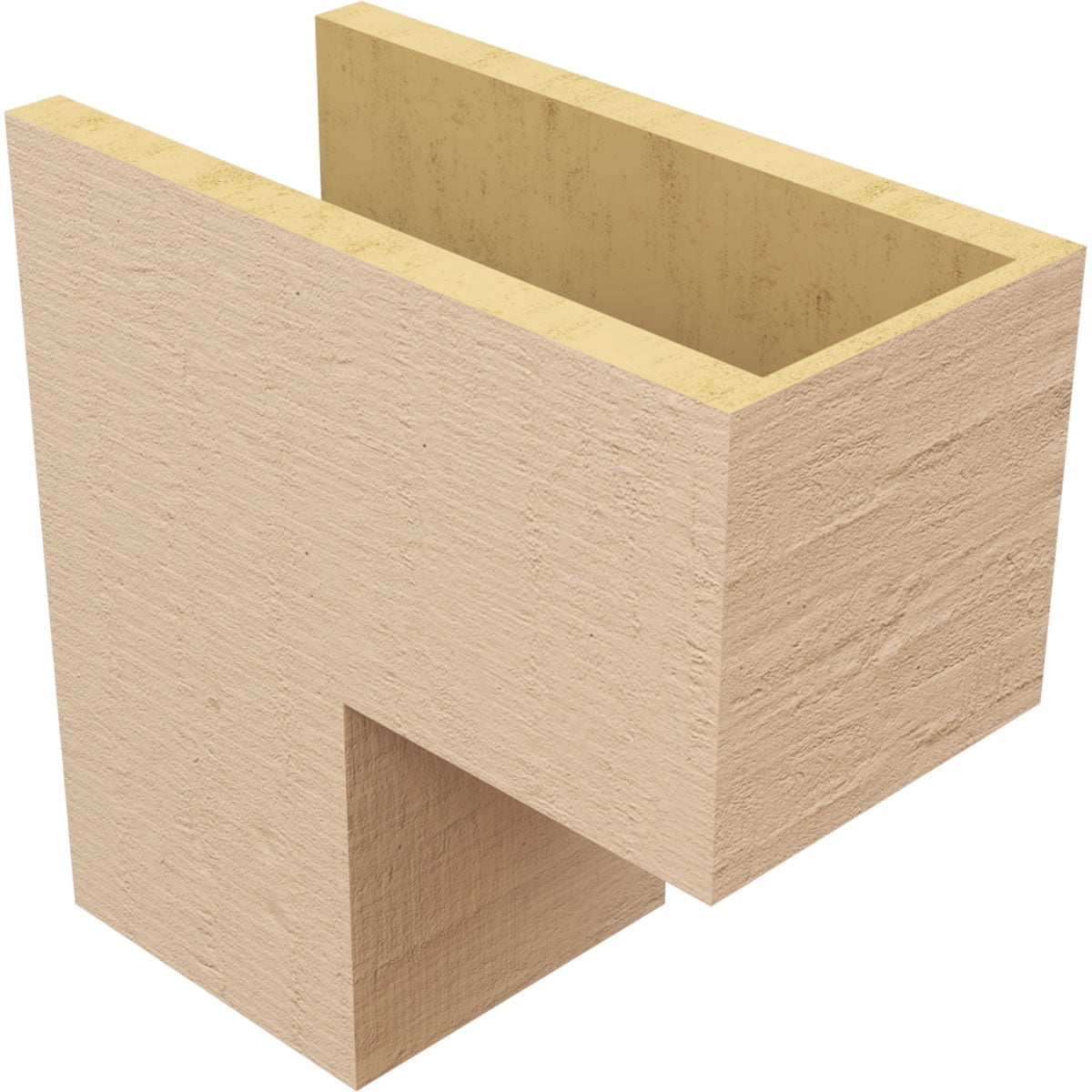 7"W x 14"D x 14"H Classic Chapel Hill Rough Cedar Woodgrain TimberThane Corbel, Primed Tan