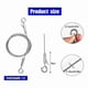 thumbnail image 2 of Heavy Duty Stainless Steel Wire Ropes with Hooks for Picture and Mirror Hanging, 8 Pieces Adjustable Hanging Kit, 2 of 5