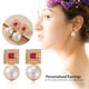 thumbnail image 2 of Xihbxyly Pendientes Exagerados, Elegante Diseño de Diamante Cuadrado, Elegante Detalle de Colgante de Perla, Encanto Bohemio y Gusto Único, Perfectos para Fiestas o Bailes Navideños, Accesorio de Mod, 2 of 7
