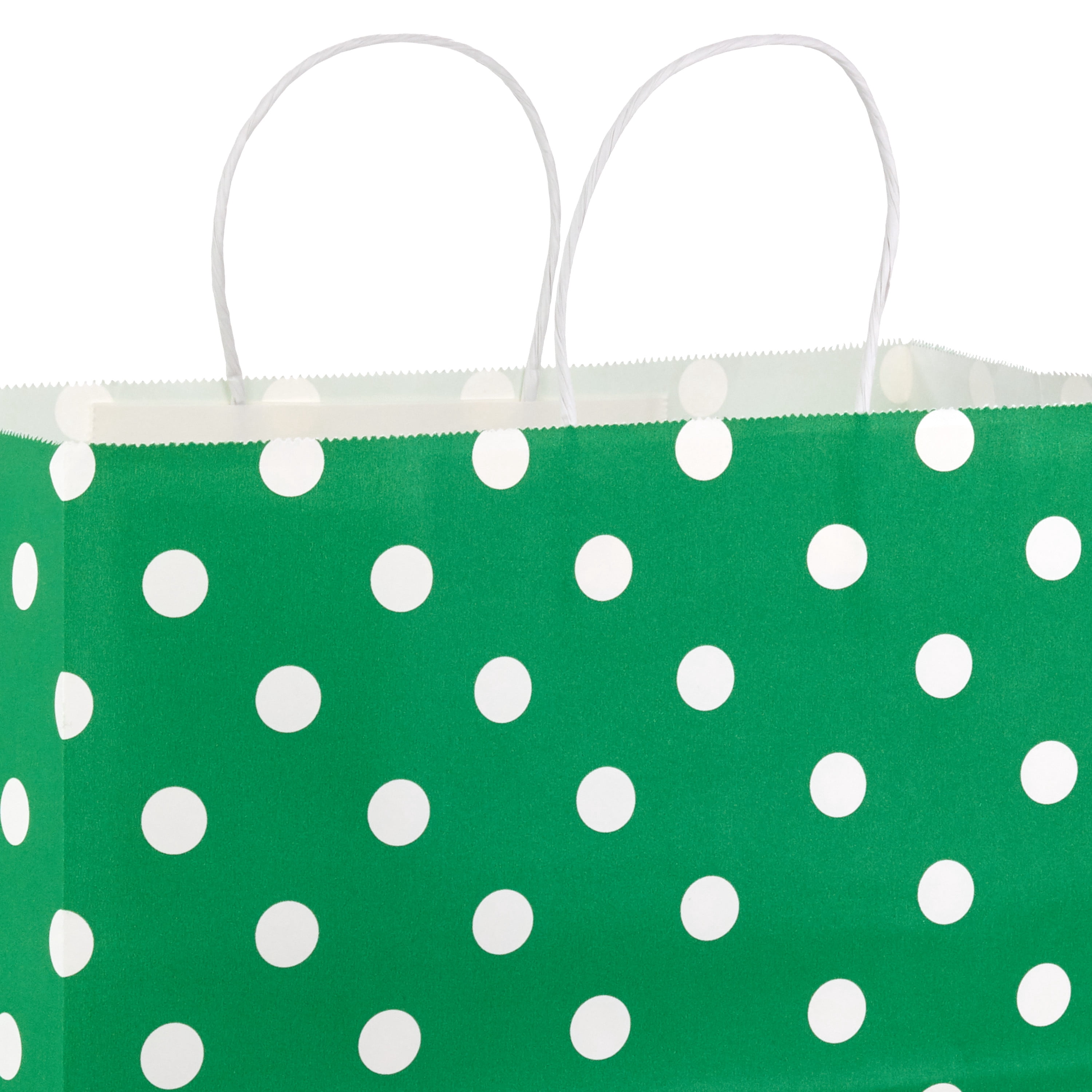 Hallmark Extra-Deep Gift Bag (Kelly Green With White Polka Dots)