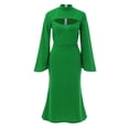 thumbnail image 1 of Ketyyh-chn99 Robes d'Été pour Femmes Grande Taille Robe Évasée à Fleurs Combinaisons Manches à Volants Shorts Robe Courte Vert,m, 1 of 4