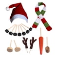 thumbnail image 1 of Kit de decoración de muñeco de nieve navideño, disfraz de traje, ojos, juguete de regalo para jardín, muñeco de nieve F, 1 of 8