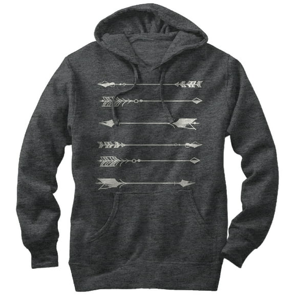 Men's Lost Gods Classic Arrow  Pull Over Hoodie Charcoal Heather Small