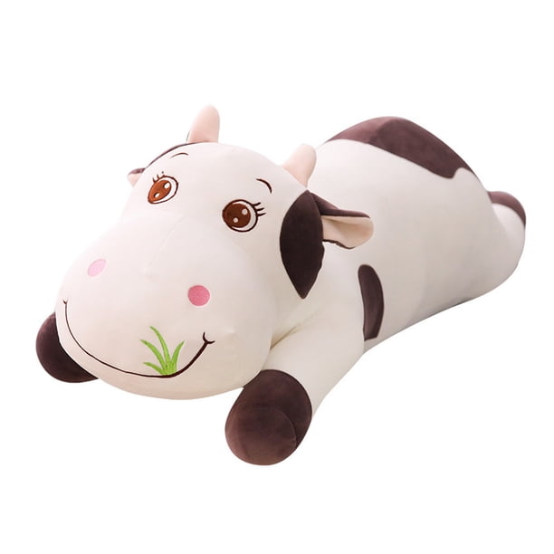 Muñeco de peluche decorativo para sofá, juguete de vaca de peluche para interiores, cojín de dibujos animados