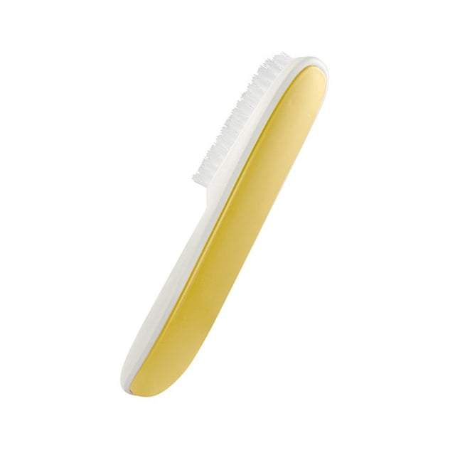 Toystoory Cepillo de limpieza de zapatos de plástico, portátil, reutilizable, ergonómico, lavable, Mini cepillo de mano para el hogar, Suministros de limpieza para el hogar Amarillo