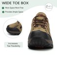 thumbnail image 3 of Mens Outdoor Hiking Shoes Lightweight Breathable Sneakers Non-slip Comfortable Low Top Work Shoes All Seasons Brown 11.5 US, 3 of 7