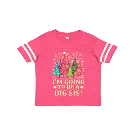 

Inktastic Big Sis Christmas Sister Announcement Gift Toddler Toddler Girl T-Shirt