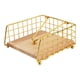 thumbnail image 4 of Servilletero decorativo de mesa con base de madera y brazo con peso, organizador moderno. Oro, 4 of 9