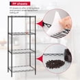 thumbnail image 6 of BestOffice 4 Tier Layer Storage Shelves Wire Metal Shelf for Laundry Bathroom Kitchen Garage(18L x 12W x 44H),Black, 6 of 7