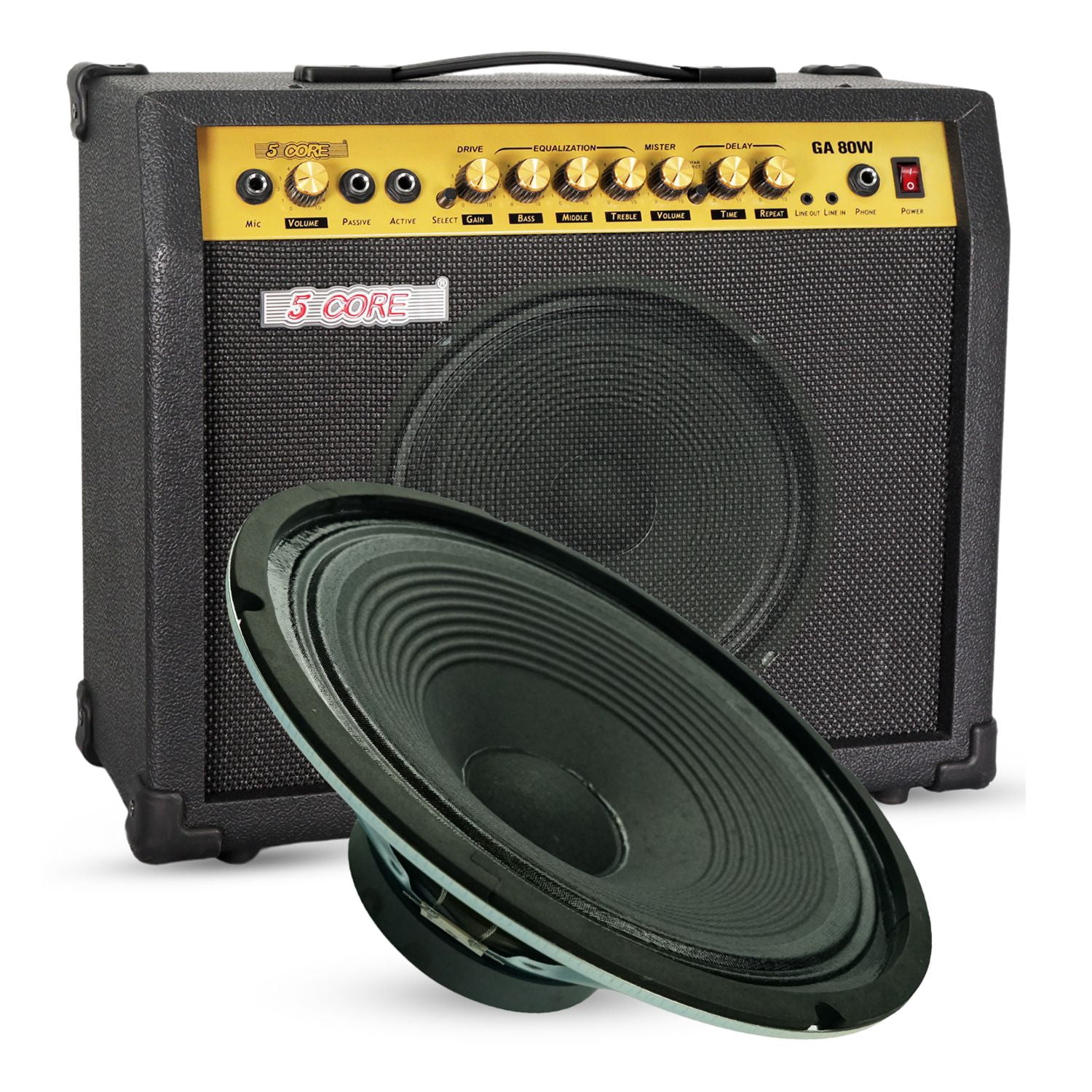 12 Inch Guitar Speaker 300W Peak Power, 8 Ohm / 16 Ohm Impedance, 40Oz Magnet, 2" Voice Coil, 89dB Sensitivity, 40Hz-3.5kHz Frequency Response, for Guitar Amplifier Cabinets, Combo Amps, and Replacem