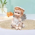 thumbnail image 3 of Estatuilla de Ángel Adorable de estilo europeo artesanítua de niña creativa Memorial manos individuales Zulema estatuas de ángeles, 3 of 8