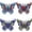 C, variant on 4 Pack Metal Butterfly Wall Art Decor, Colorful Hanging Sculptures, Decorative Ornaments for Garden, Patio, Fence, Porch, Bedroom & Living Room