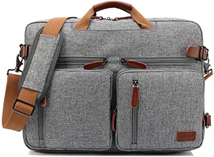 Black CoolBELL Convertible Messenger Bag Backpack Laptop Shoulder Bag Business Briefcase Leisure Handbag Multi-Functional Travel Bag Fits 17.3 Inch Laptop for Men/Women/College 