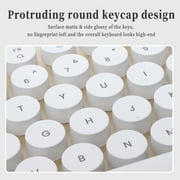ITIGOITIE Retro Typewriter Style Bluetooth Keyboard, 84-Key Compact Design, Multi-Device Support, Yellowish White