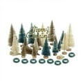 thumbnail image 1 of 45 PCS Artificial Mini Christmas Trees  Bottle Brush Trees Christmas Village Trees with Wood Base  Small Sisal Tree for Tabletop Christmas Decor Holiday Winter Christmas Table Decorations, 1 of 6