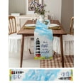 thumbnail image 3 of Lighthouse Table Runner 48 Inches, Ocean Beach Abstract Summer Oil Painting Bed Runner Dresser Scarves Tabletop for Indoor Outdoor Parties/Ceremony/Banquet, 13" x 48", 3 of 8