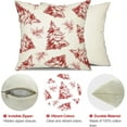 thumbnail image 5 of Christmas Pillow Covers 18x18 Inch Set of 2 Christmas Tree Decorative White Throw Pillows Winter Christmas Decor for Home Couch 36b, 5 of 5