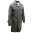 thumbnail image 3 of Mens 3/4-Length Cowhide Leather Peacoat-Edmonton in Black, 3 of 6