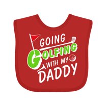 Inktastic Going Golfing with My Daddy- Kids Golf Boys or Girls Baby Bib