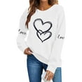 thumbnail image 6 of Dgankt Valentine's Day Shirts for Women Fashion Crewneck Print Long Sleeve Shirt Casual Womens Tops,Sizes XS-XL, 6 of 6