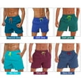 thumbnail image 3 of Bañador de secado rápido para hombre con bolsillos Pantalones cortos de tabla repelentes al agua Abanopi Vino rojo/L, 3 of 7