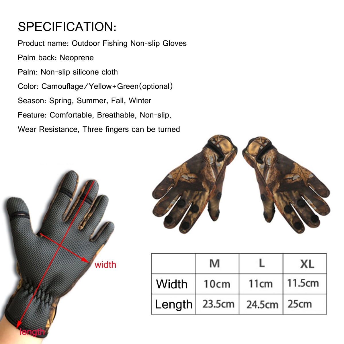 folding finger gloves