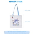 thumbnail image 3 of MINISO Disney Lilo & Stitch Canvas Tote Bag, Cute Stitch Print Shoulder Bag for Shopping,Working, 3 of 9