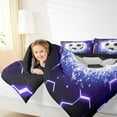 thumbnail image 4 of Homewish Soxxer Sport Game Full Size Comforter Sets,Football Lovers Bedding Comforter Set,Purple White Bedding Sets For Boys Kids,Super Cozy Room Decor Reversible,3 Pieces, 4 of 8