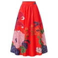 thumbnail image 4 of ZICTH Maxi Skirts for Women with Pockets Long Midi Length Casual Skirt for Beach Party Holiday, 4 of 4
