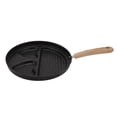 thumbnail image 1 of Sartén dividida para huevos y filetes, 3 en 1, multifuncional, evita que se peguen. Ideal para cocinar huevos y filetes de res en casa., 1 of 14